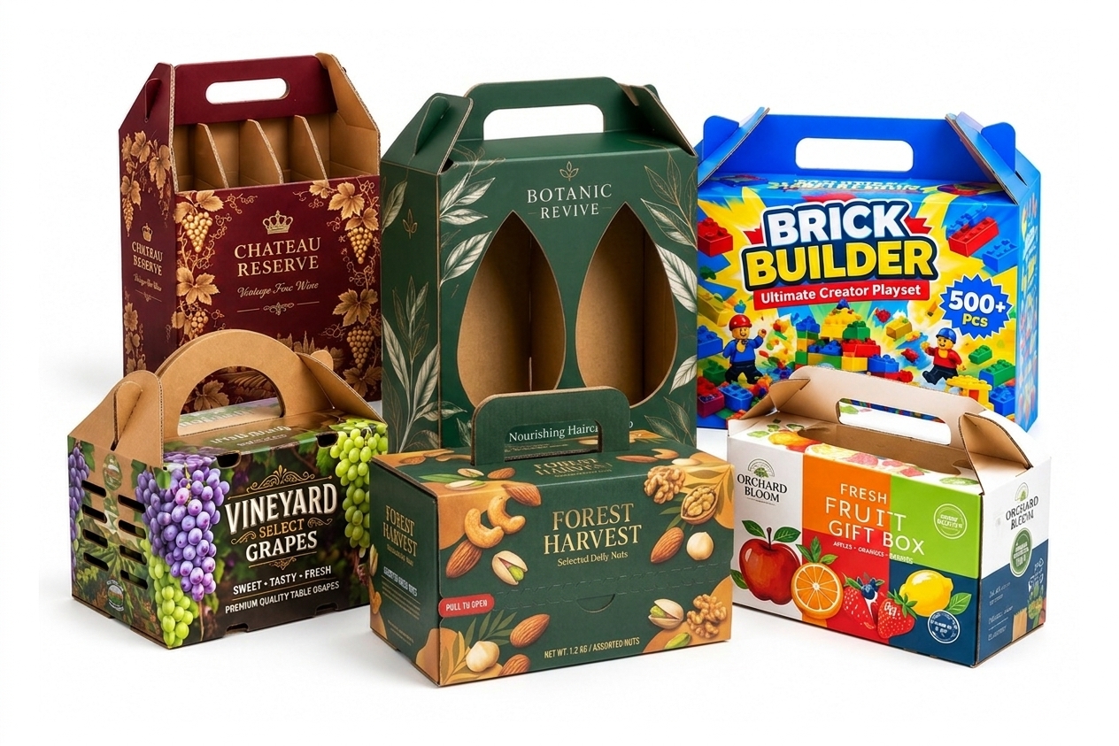 Handle & Carrier Boxes custom packaging direction