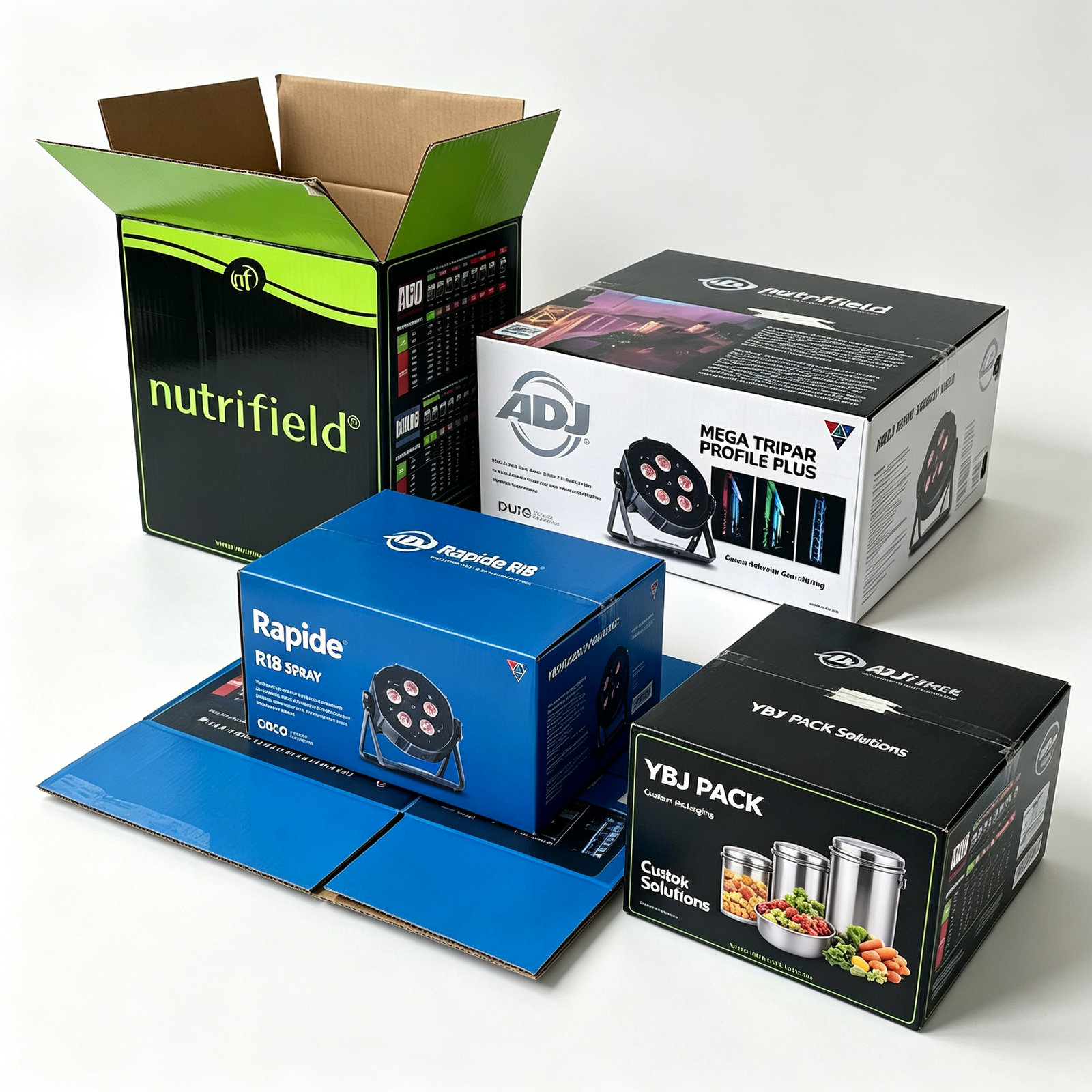 Printed folding cartons for packaged food products