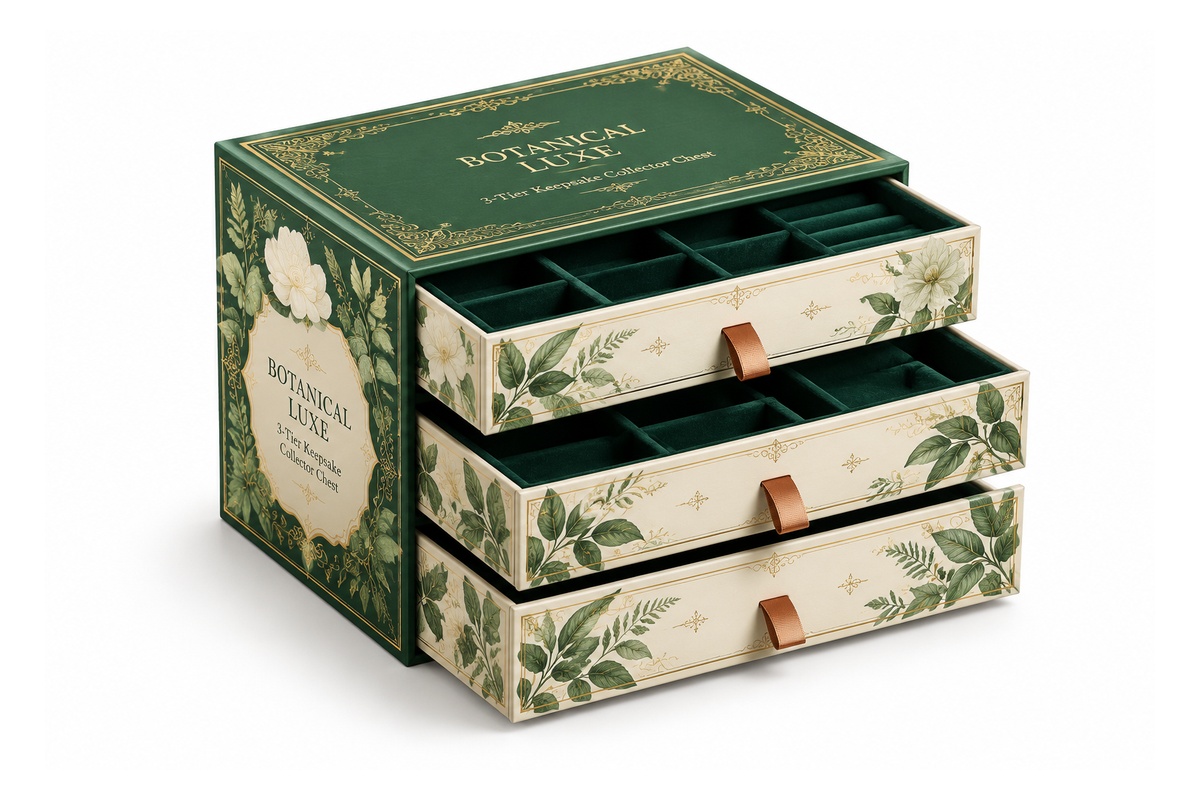 3tier Nested Sliding Drawer Rigid Chest packaging product