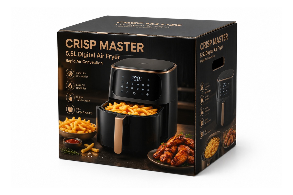 Air Fryer Litho-Laminated Corrugated Master Carton packaging product