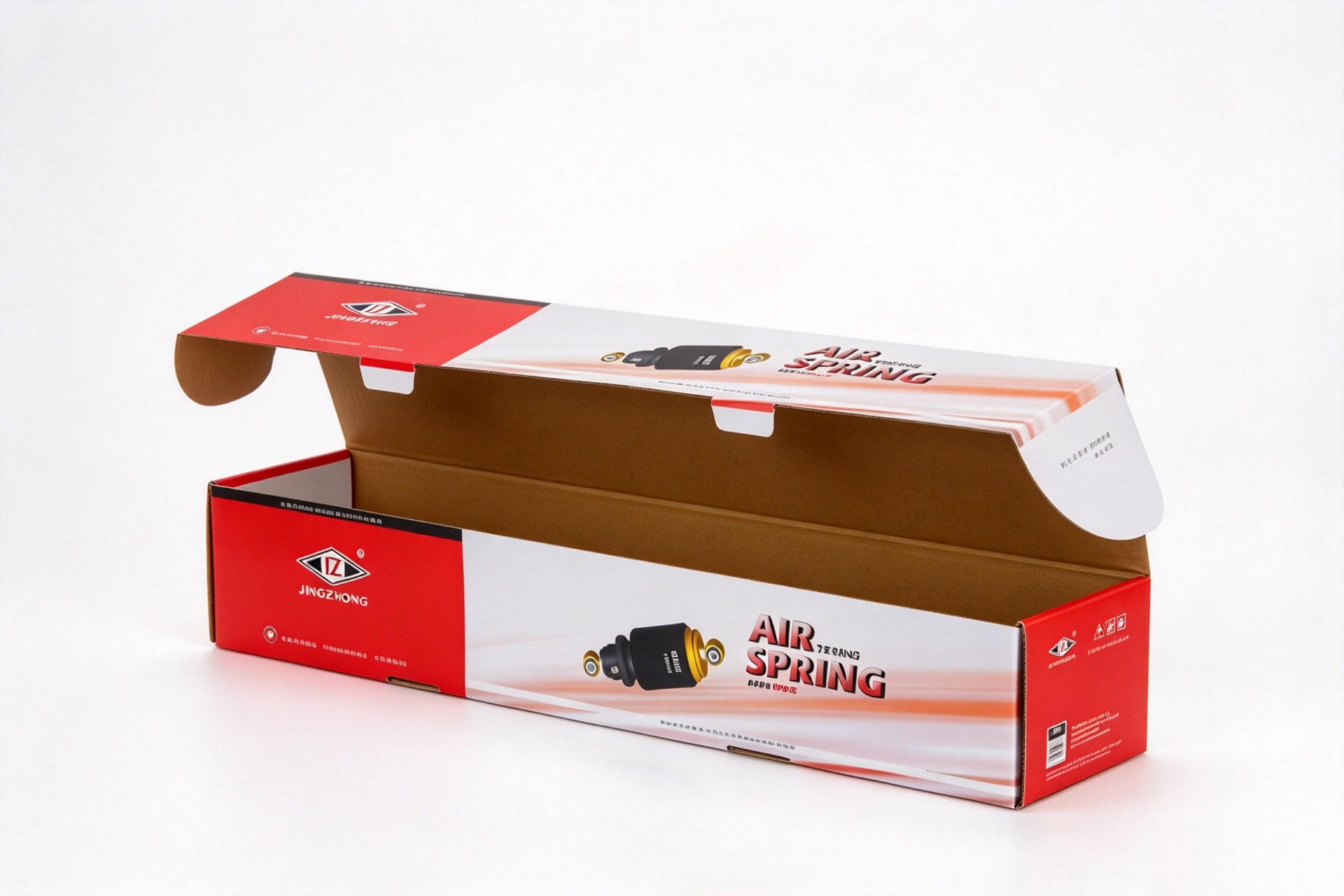 Automotive Air Spring Long Mailer Box front view