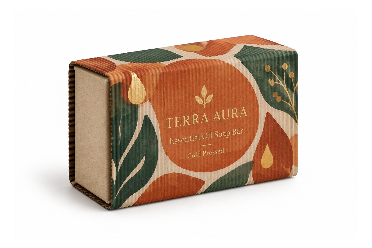 Artisan Soap Fluted Protective Sleeve Box packaging product