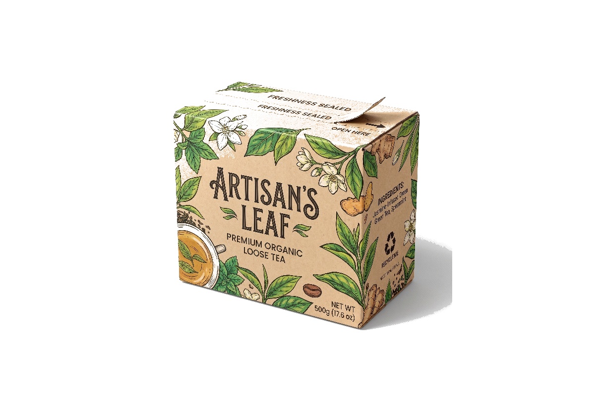 Artisan Tea Tear-Open Retail Box packaging product