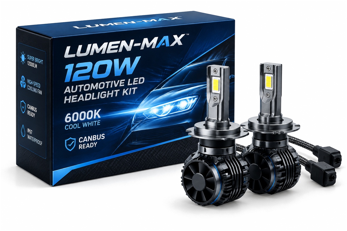 Automotive High-Performance LED Headlight Conversion Kit Box packaging product