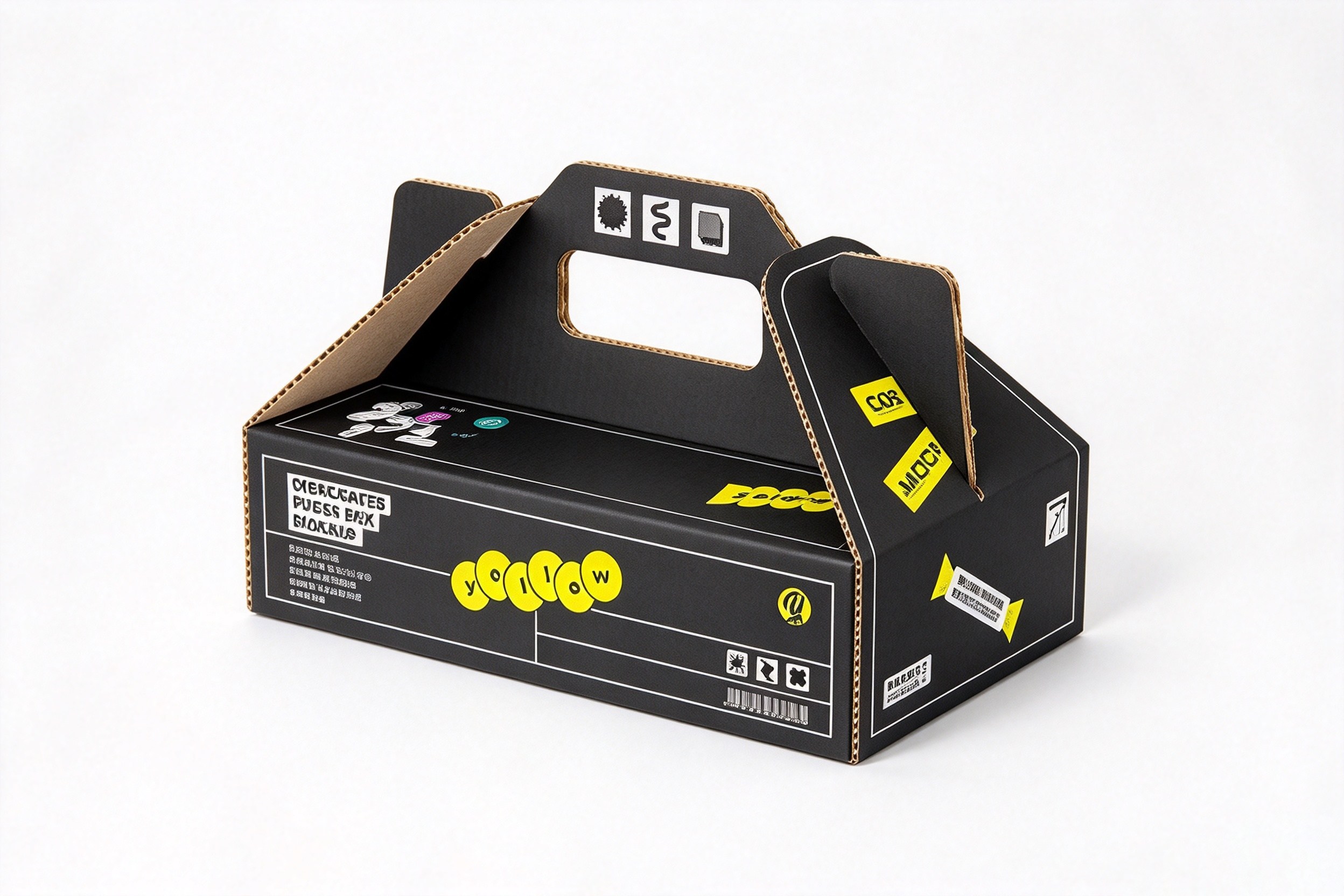 Black & Yellow Tech Gable Carry Box front view