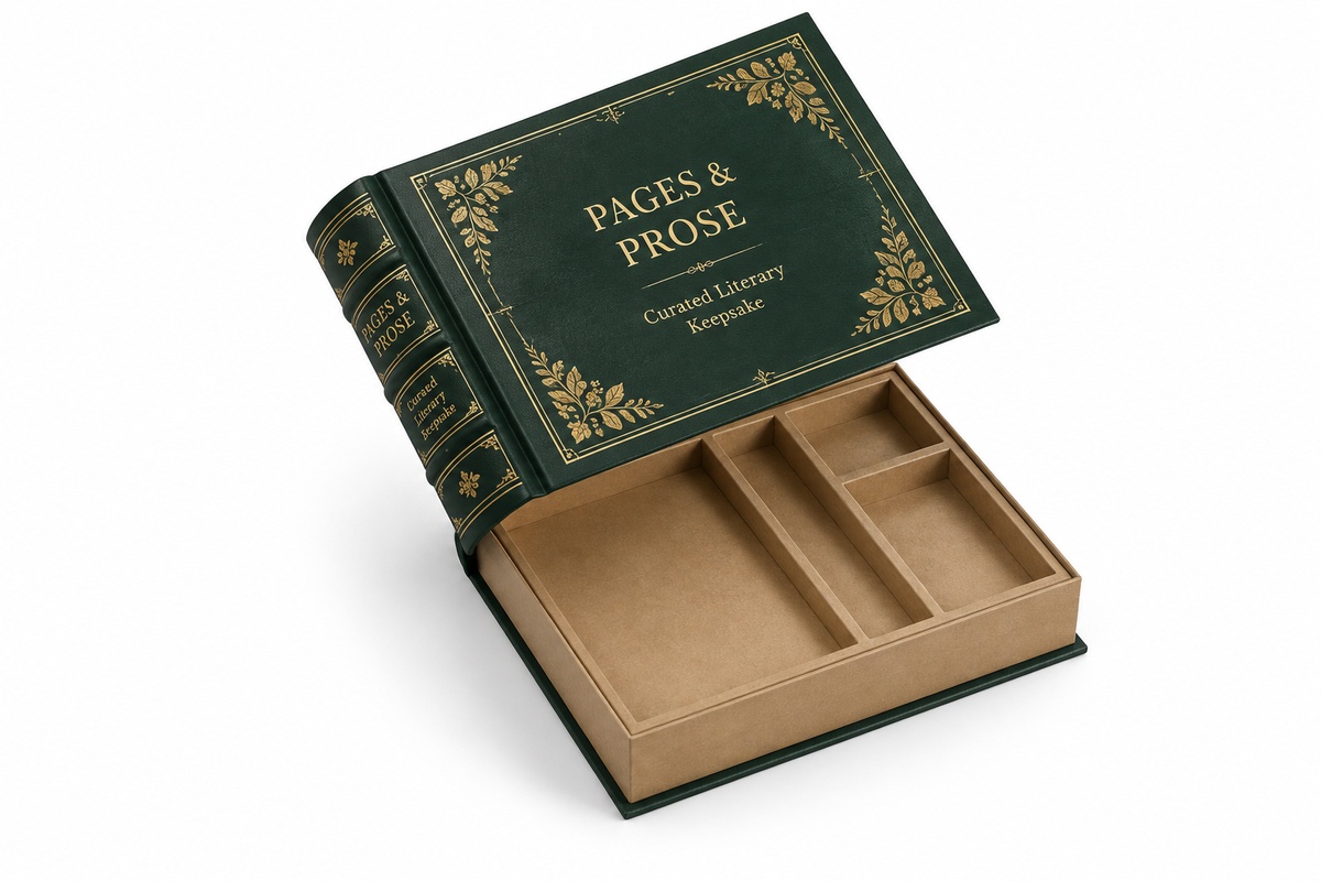 Literary Book Club Monthly Curated Novel & Keepsake Box packaging product