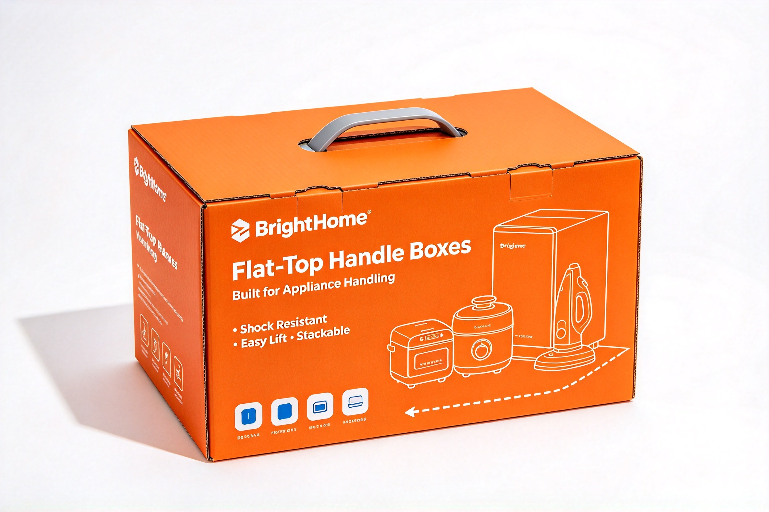 BrightHome Appliance Flat-Top Handle Box front view