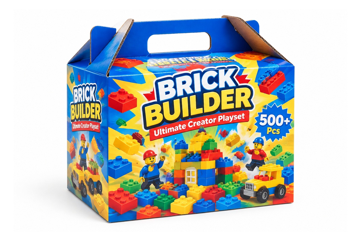 Building Blocks Carry Handle Box packaging product