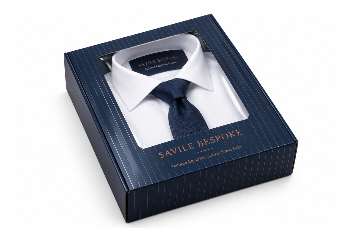Business Dress Shirt Anti-Wrinkle Window Folding Carton packaging product
