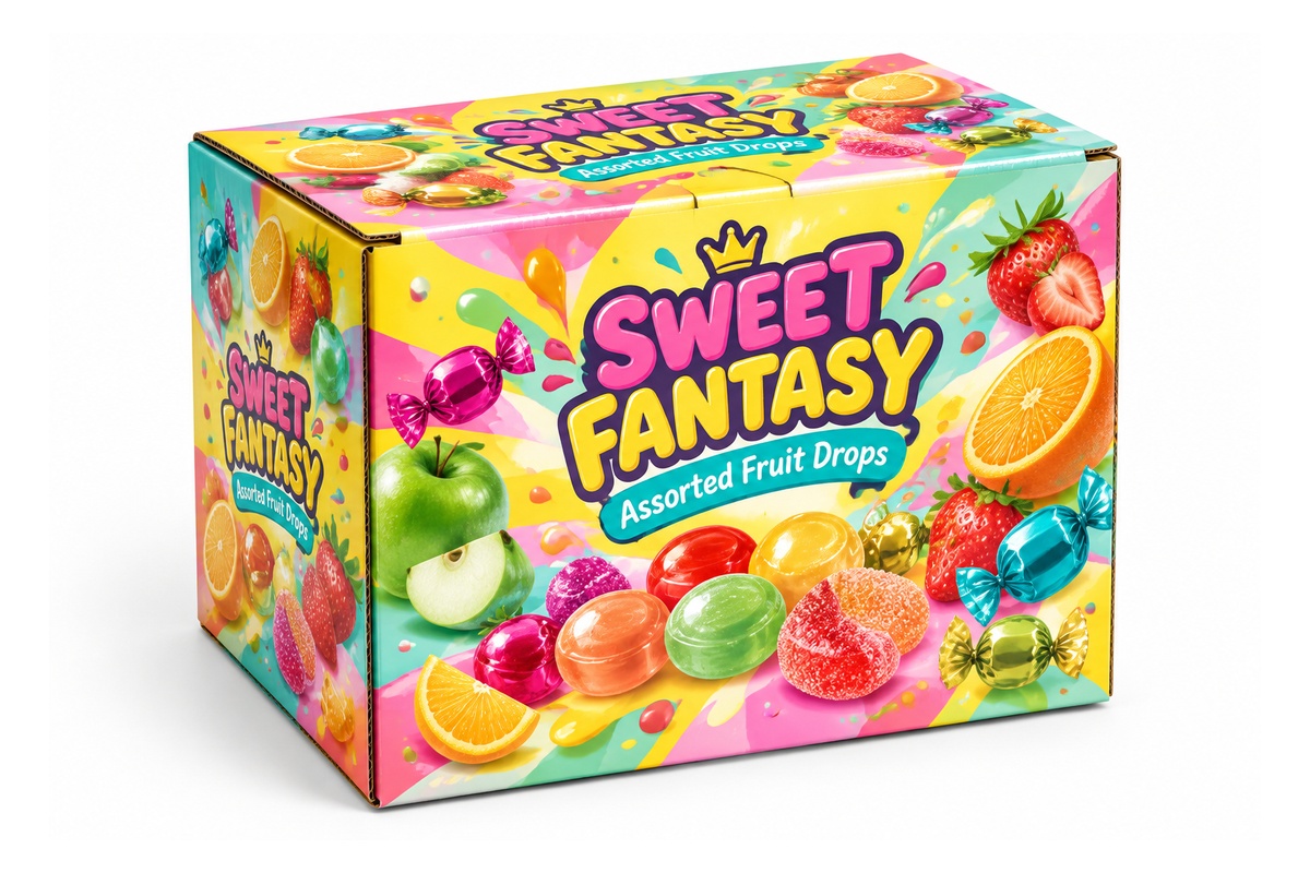 Individually Wrapped Candy Auto-Bottom Pop-Up Box packaging product
