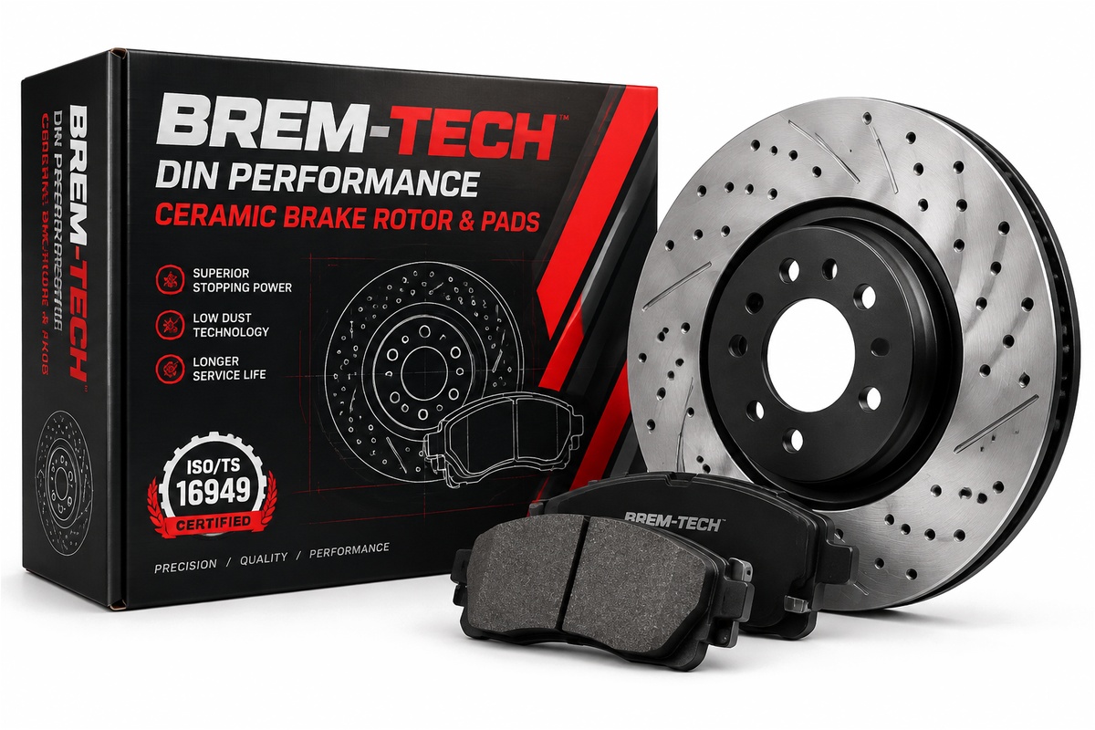 High-Performance Ceramic Brake Disc & Pad Heavy-Flute Box packaging product