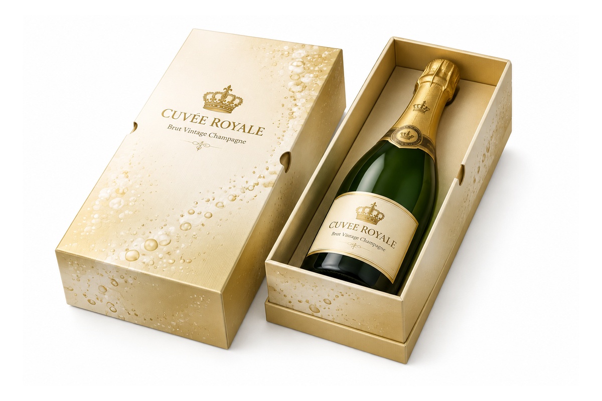 Champagne & Sparkling Wine Rigid Flute Box packaging product