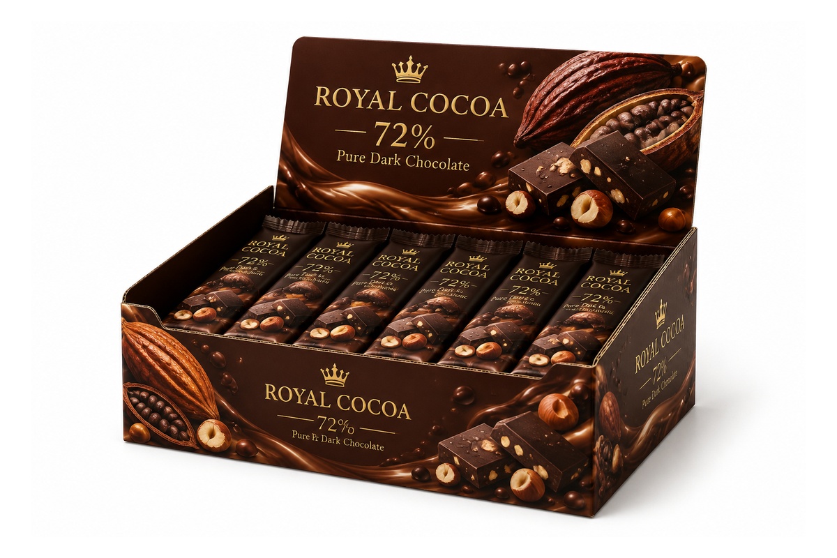 Premium Chocolate Countertop Display Box packaging product