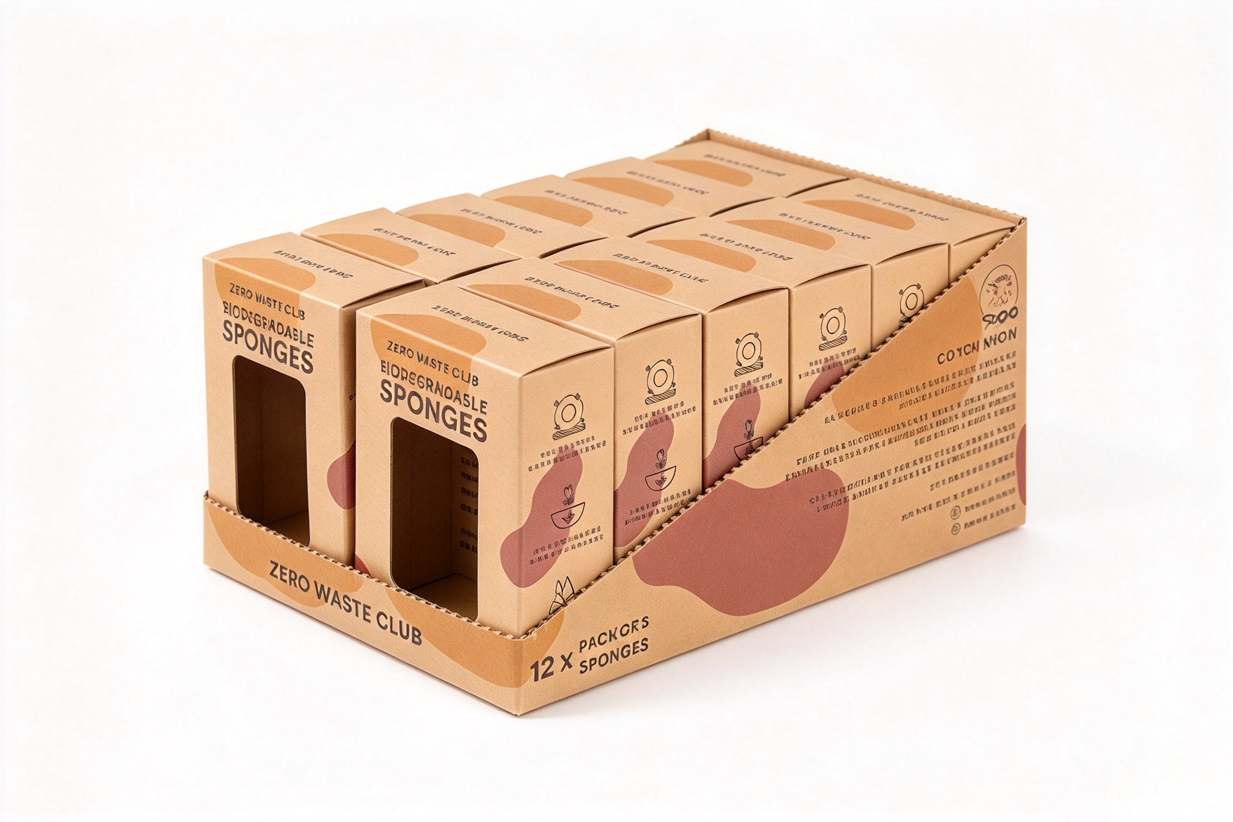 Club-Store Shelf Tray for Sponge Multipacks front view