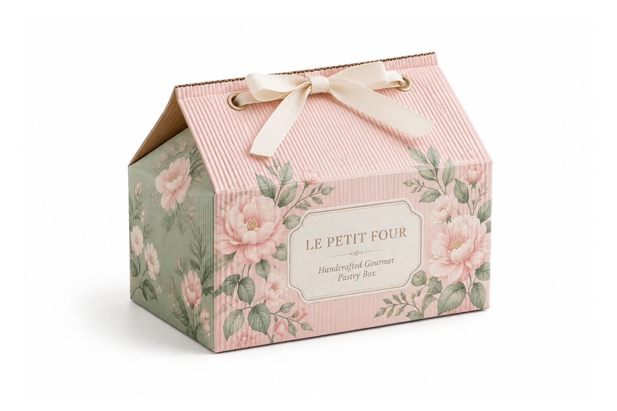Compact Patisserie Single Tier Gable Box packaging product