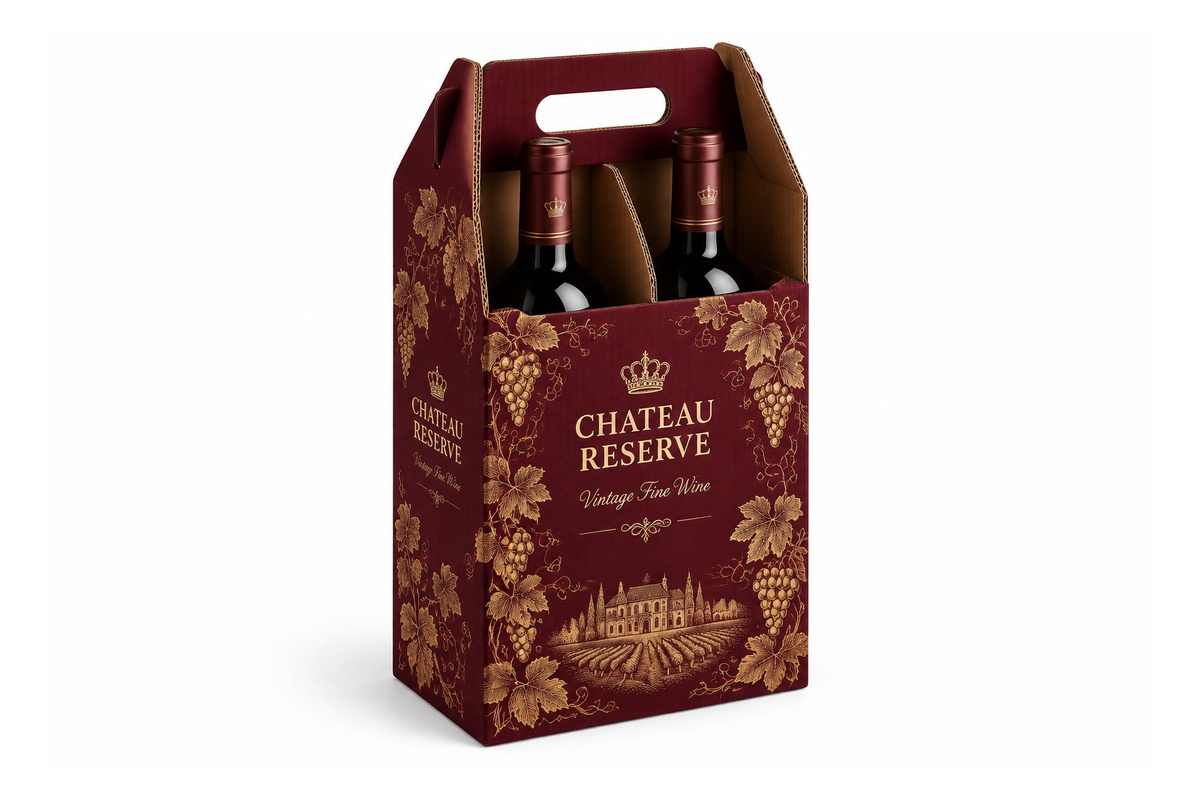 Corrugated Bottle Carrier Box with Handle packaging product
