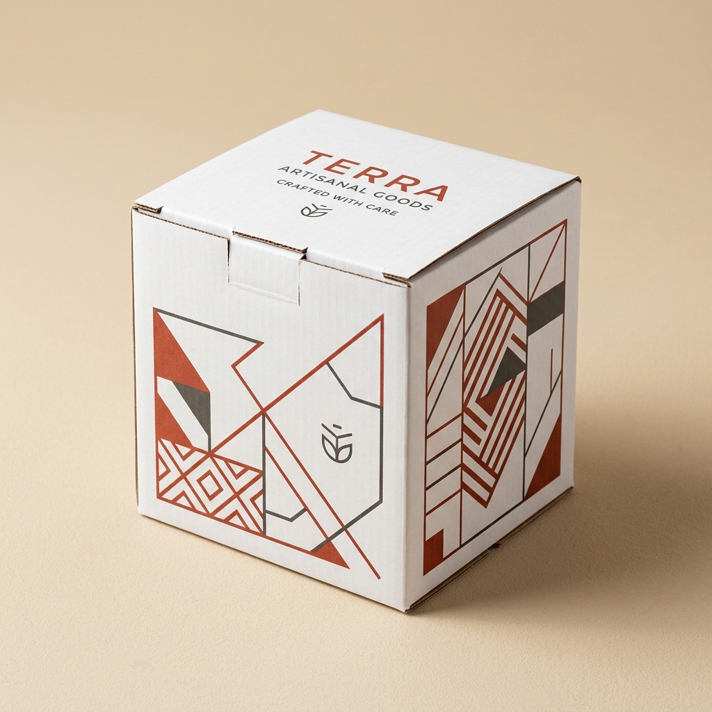 Printed Corrugated Product Box — AI-generated concept