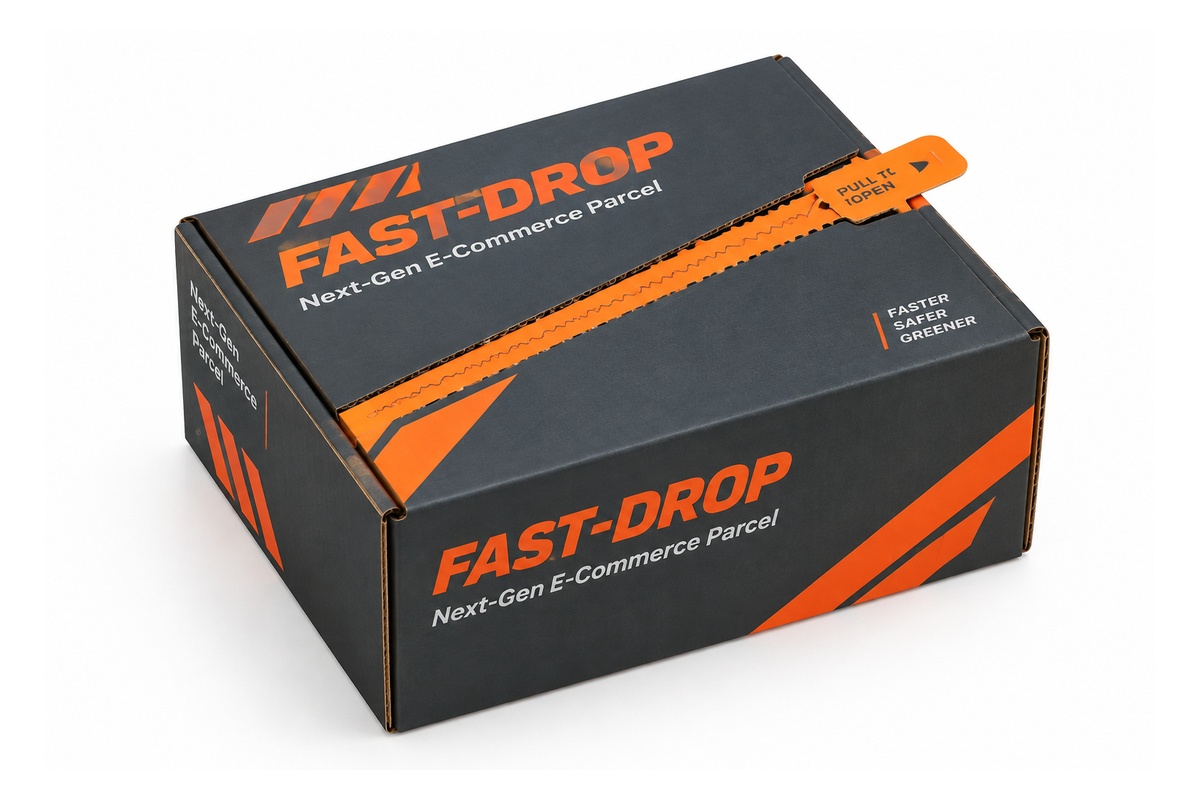 Diagonal Zipper Quick Unboxing Shipper packaging product