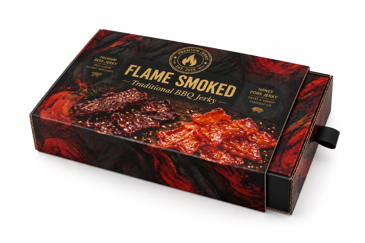 Dried Meat & Jerky Sliding Drawer Box packaging product