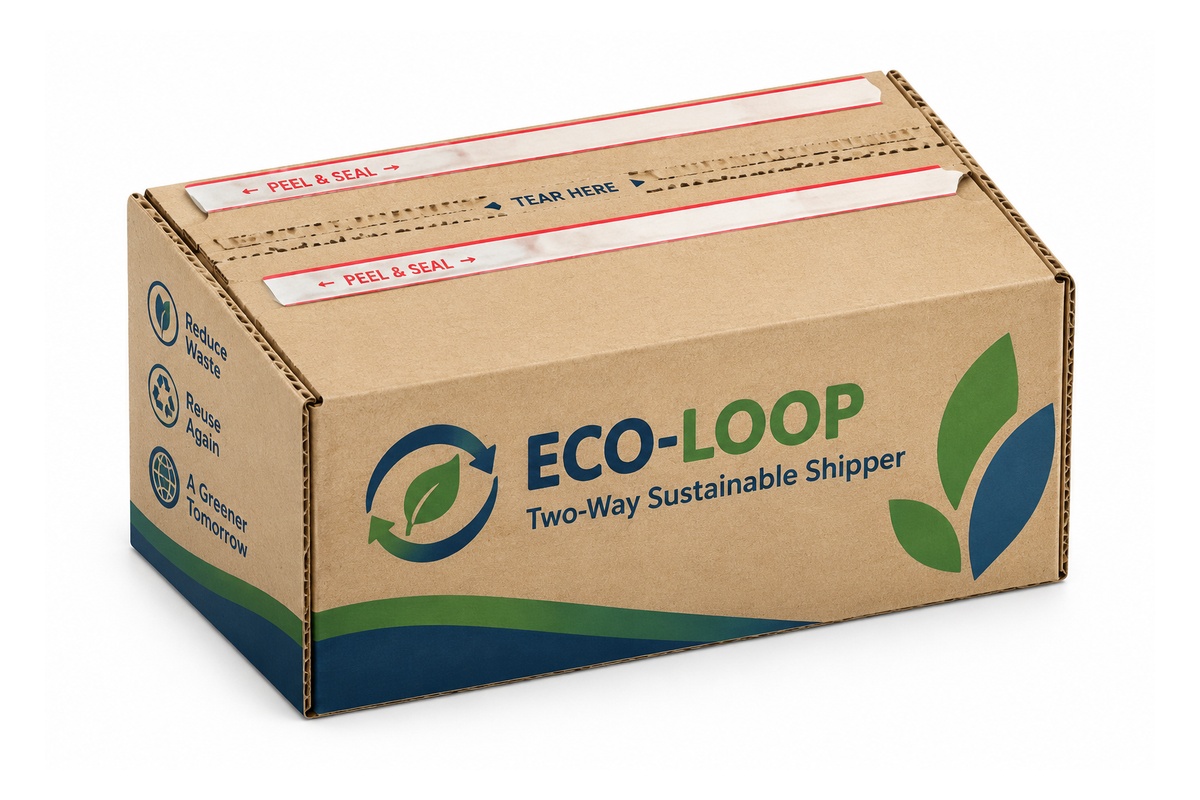 Dual Tear Strip Two Way Return Box packaging product