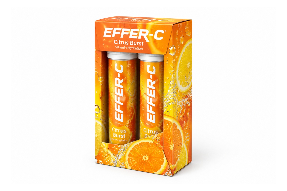 Effervescent Tablet Slim Tuck-End Micro-Corrugated Carton packaging product