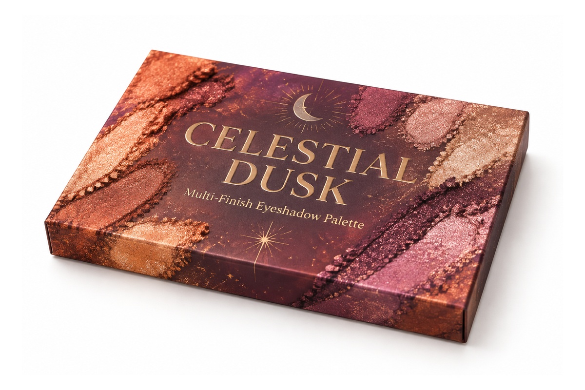 Eyeshadow Palette Multi-Finish Foil Embossed Carton packaging product