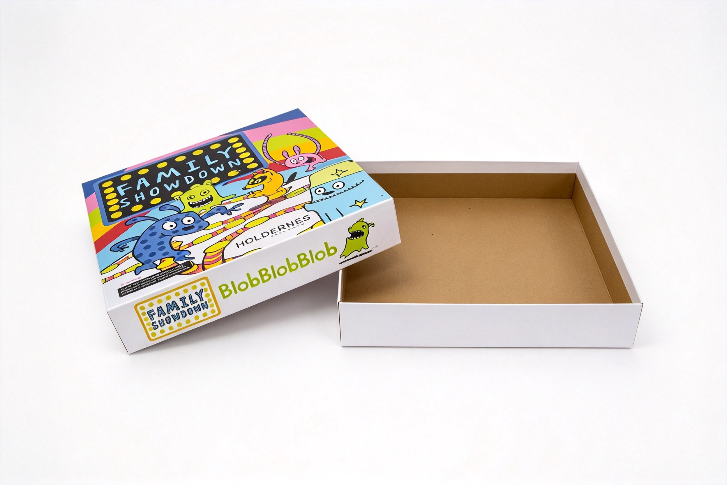 Family Showdown Board Game Lid & Base Box packaging product