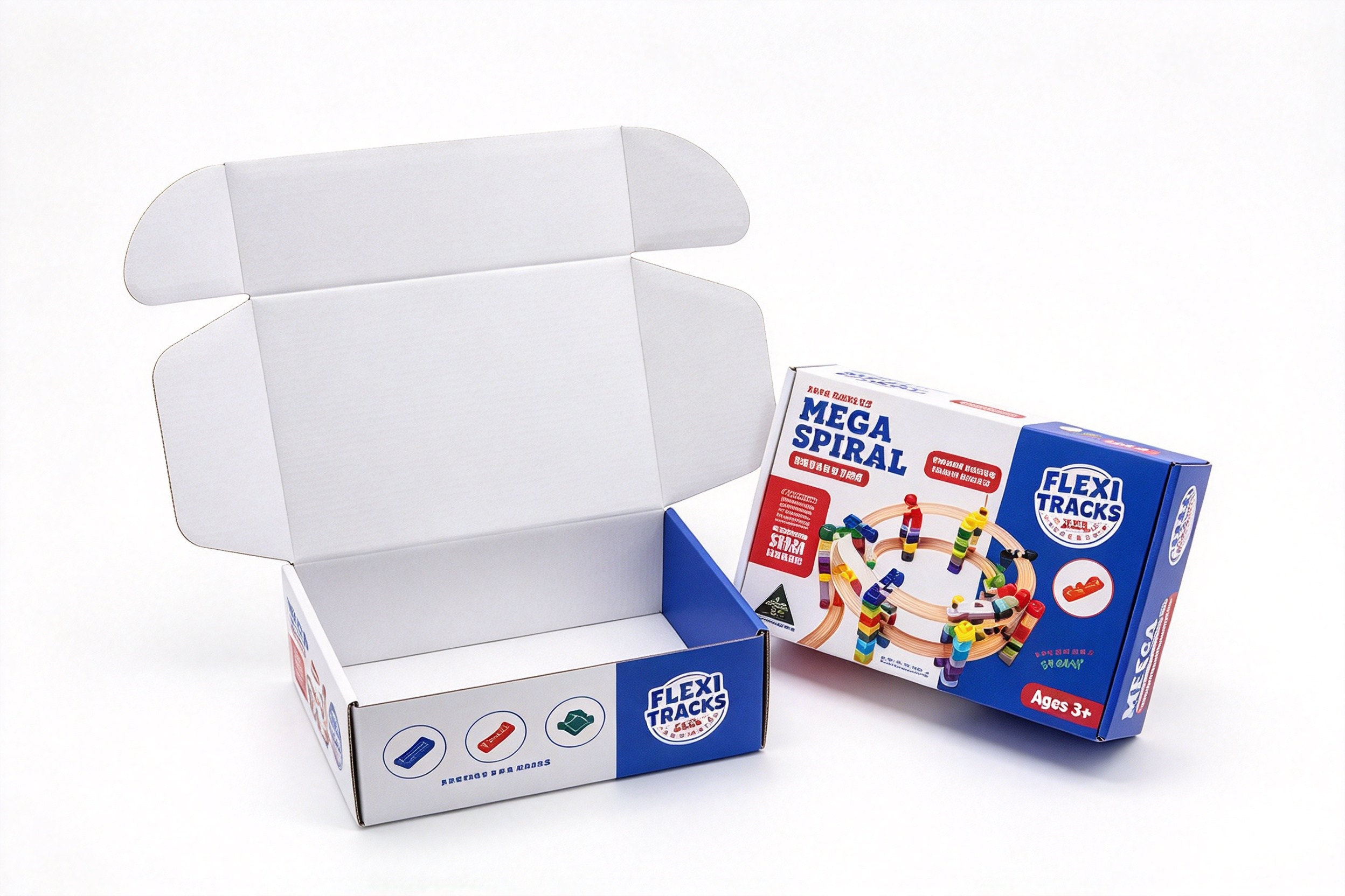 Flexi Tracks Mega Spiral Toy Set Box front view