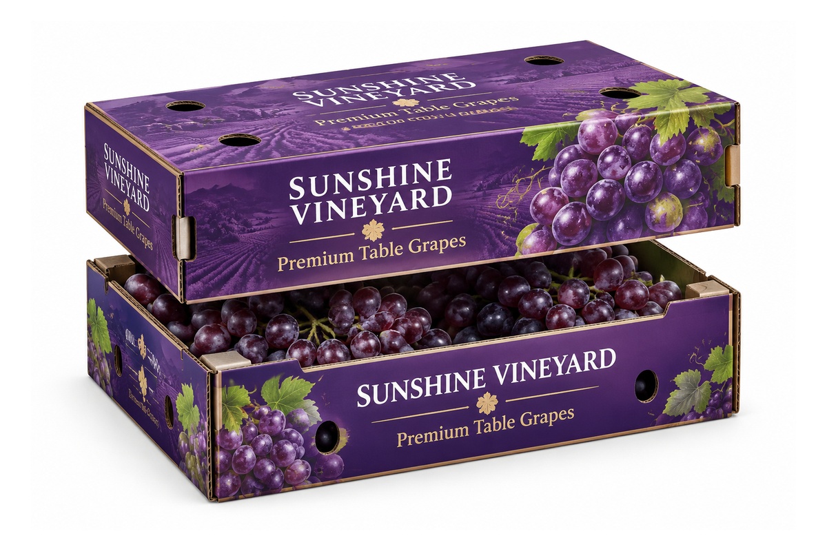 Table Grape Two-Piece Corrugated Lid & Base Master Crate packaging product
