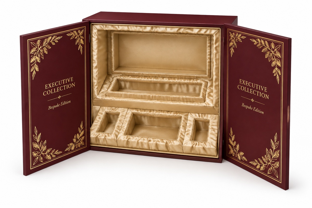 Gate-Fold Double-Door Luxury Rigid Presentation Box packaging product