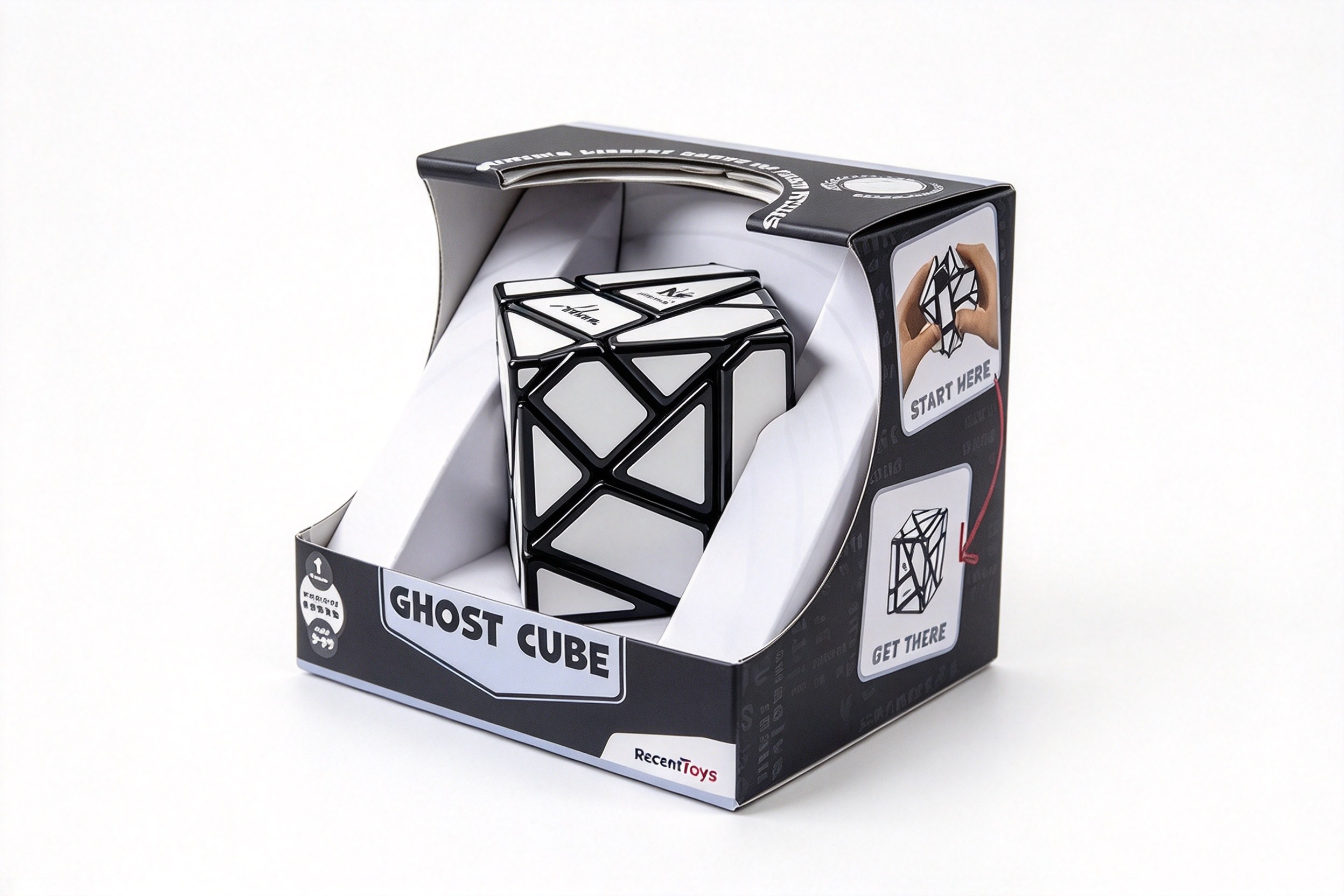 Ghost Cube Puzzle Open-Front Display Carton front view