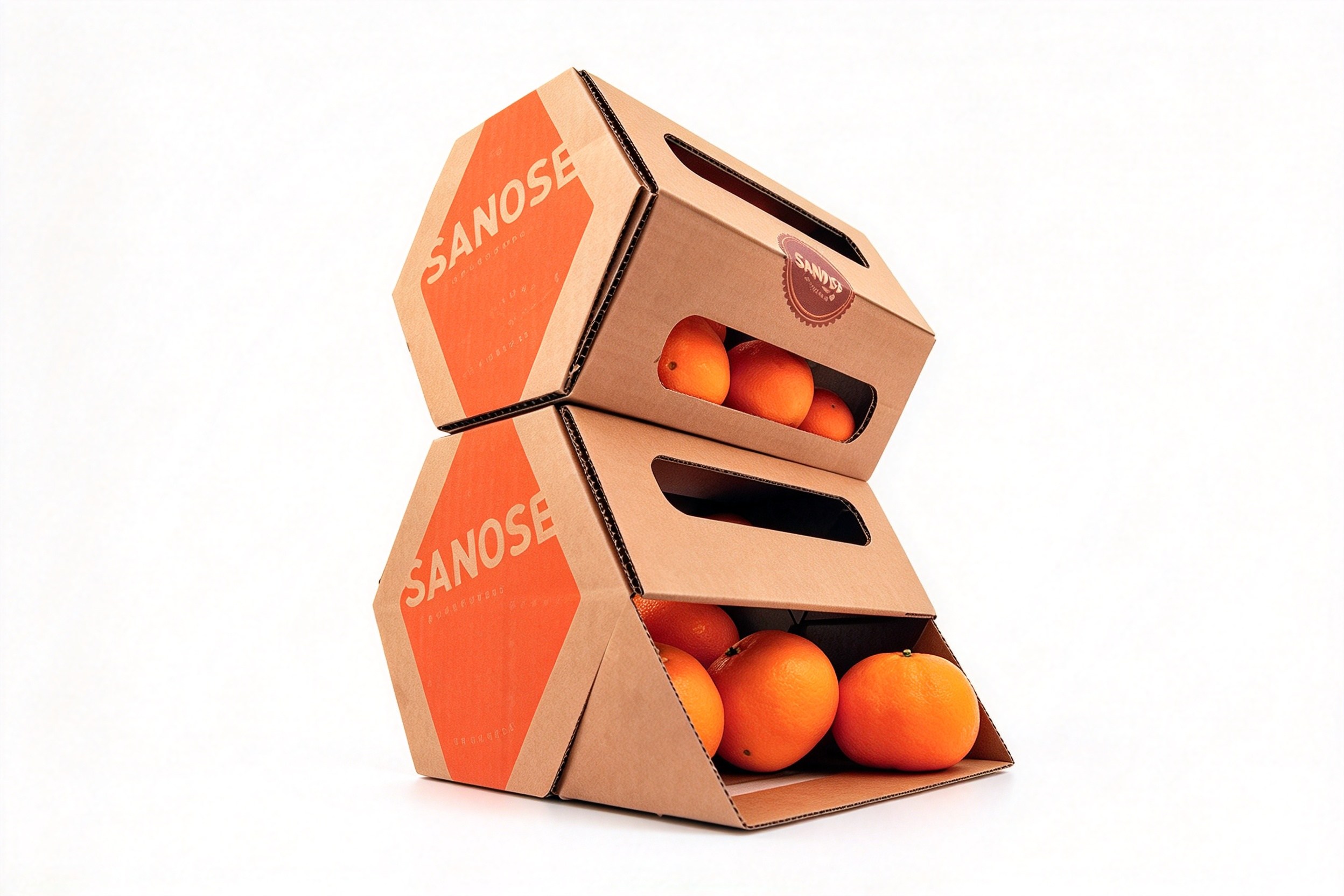 Hexagon Stacking Citrus Window Box front view