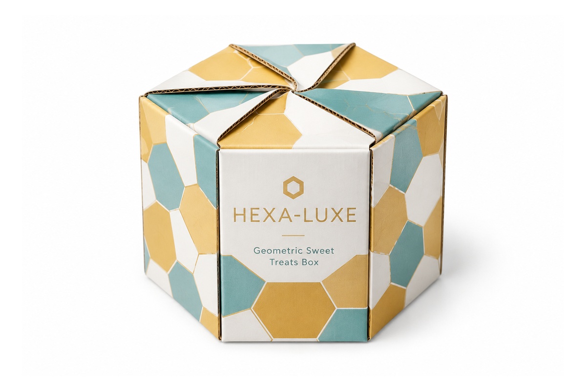 Hexagonal Geometric Foldable Gift Carton packaging product