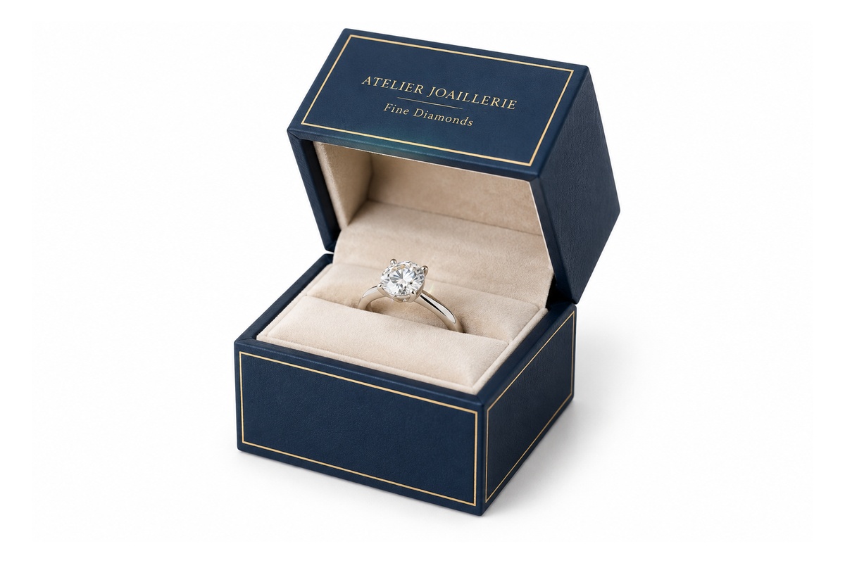 Hinged Clamshell Velvet Ring & Earring Luxury Jewelry Box packaging product