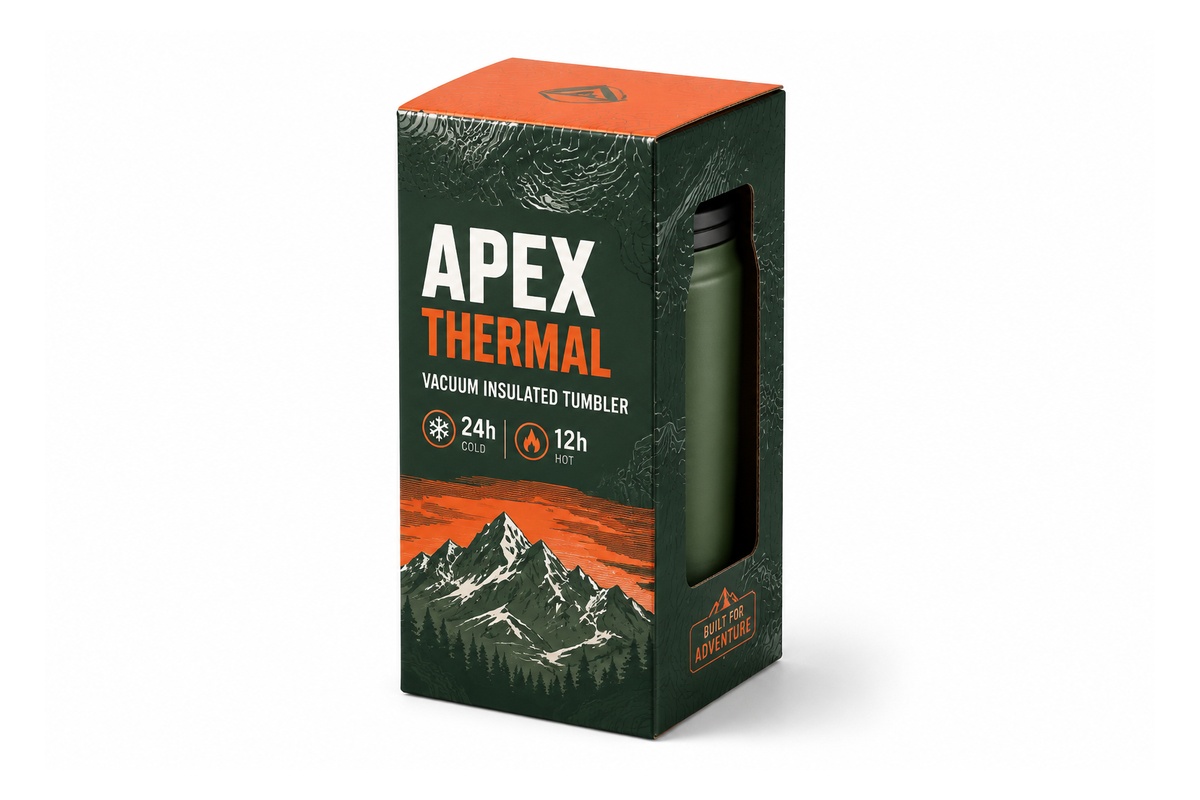 Insulated Travel Tumbler Litho-Printed Box packaging product