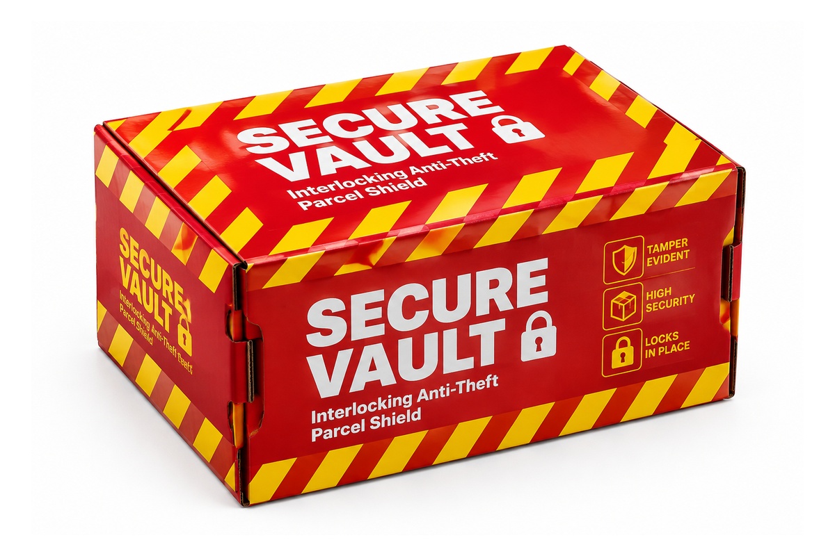 Interlocking Structural Security Corrugated Courier Box packaging product