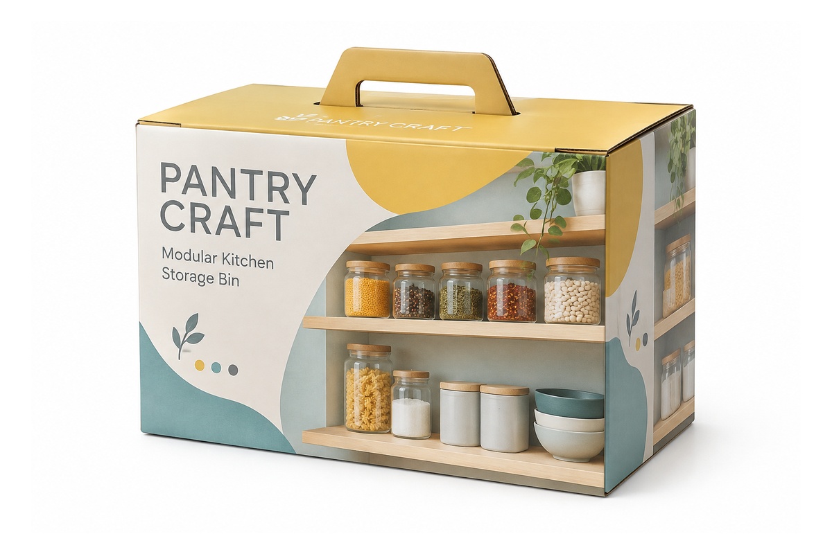 Kitchen Organizer Foldable Handle Corrugated Box packaging product