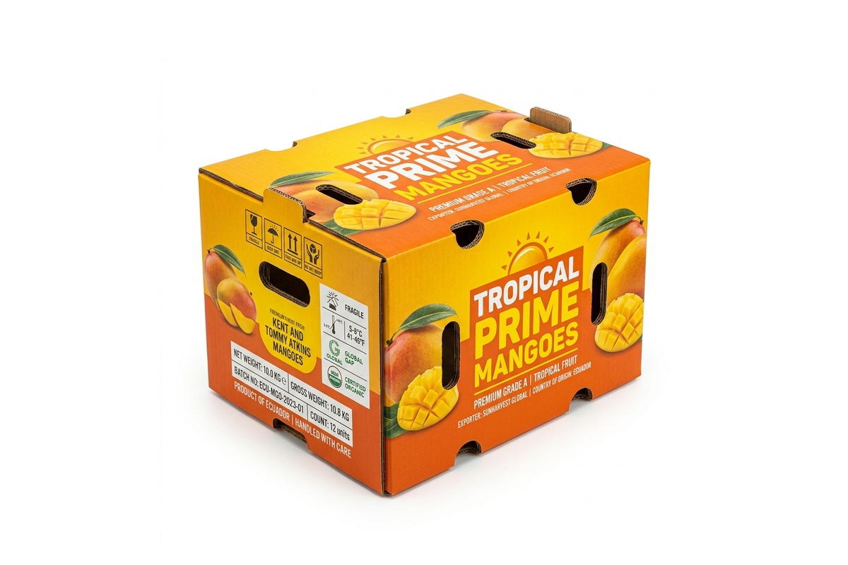Mango Air Cargo High-Strength Corrugated Carton packaging product