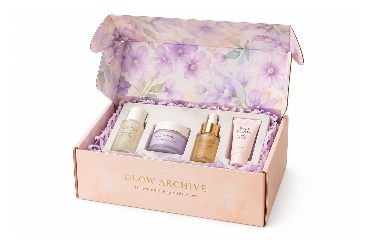 Monthly Curated Beauty Discovery Subscription Mailer Box packaging product