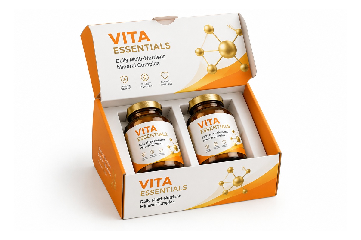 Multivitamin Supplement Multi-Bottle Auto-Bottom Carton packaging product