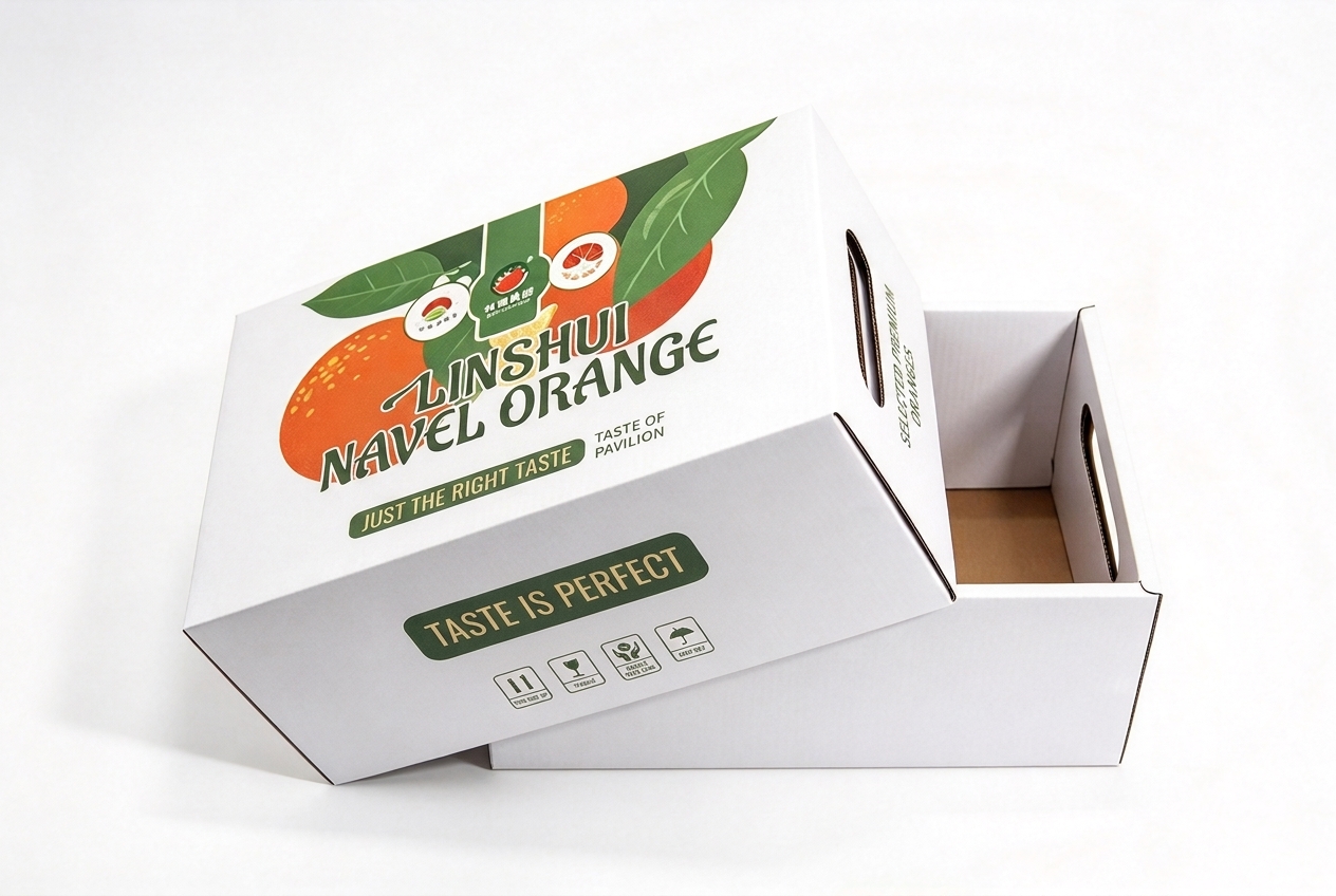 Navel Orange Telescoping Gift Shipper packaging product