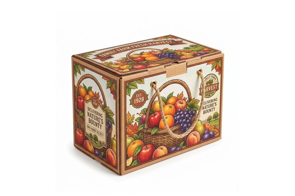 Orchard Harvest Assorted Produce Hamper Box packaging product