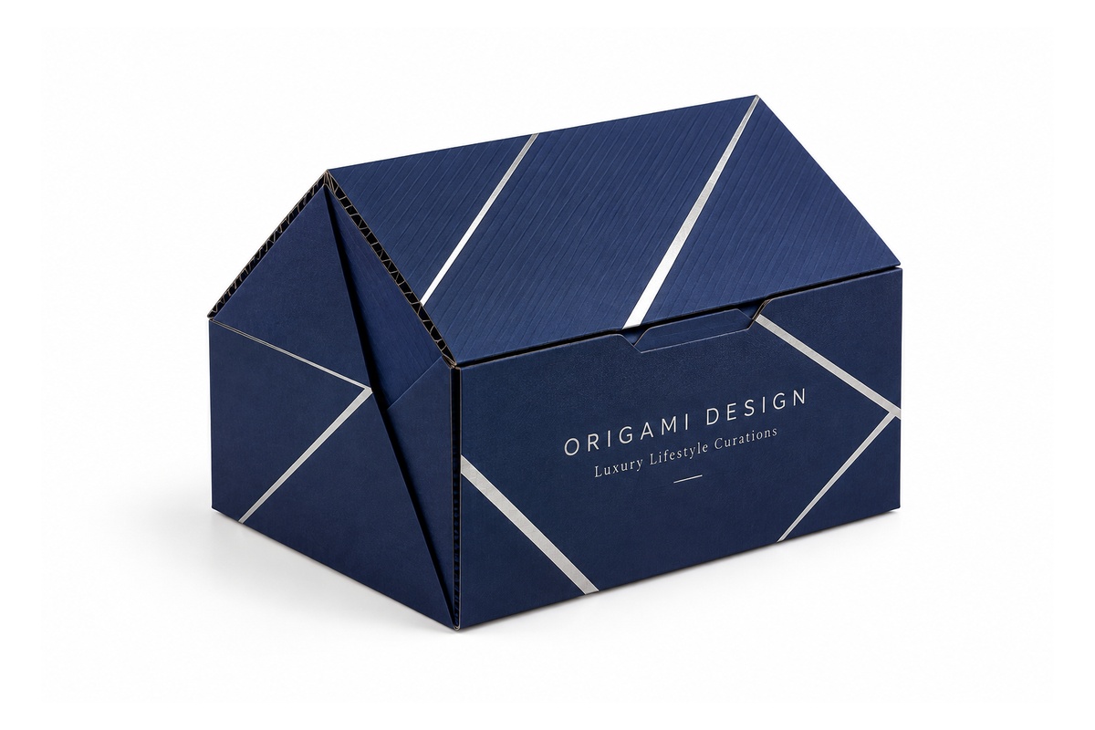 Origami Slanted Double Crease Gable Box packaging product