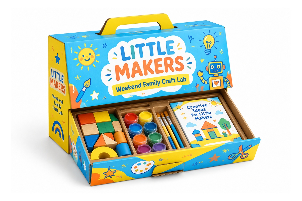 Parent-Child DIY Craft & STEM Activity Carry Kit Box packaging product