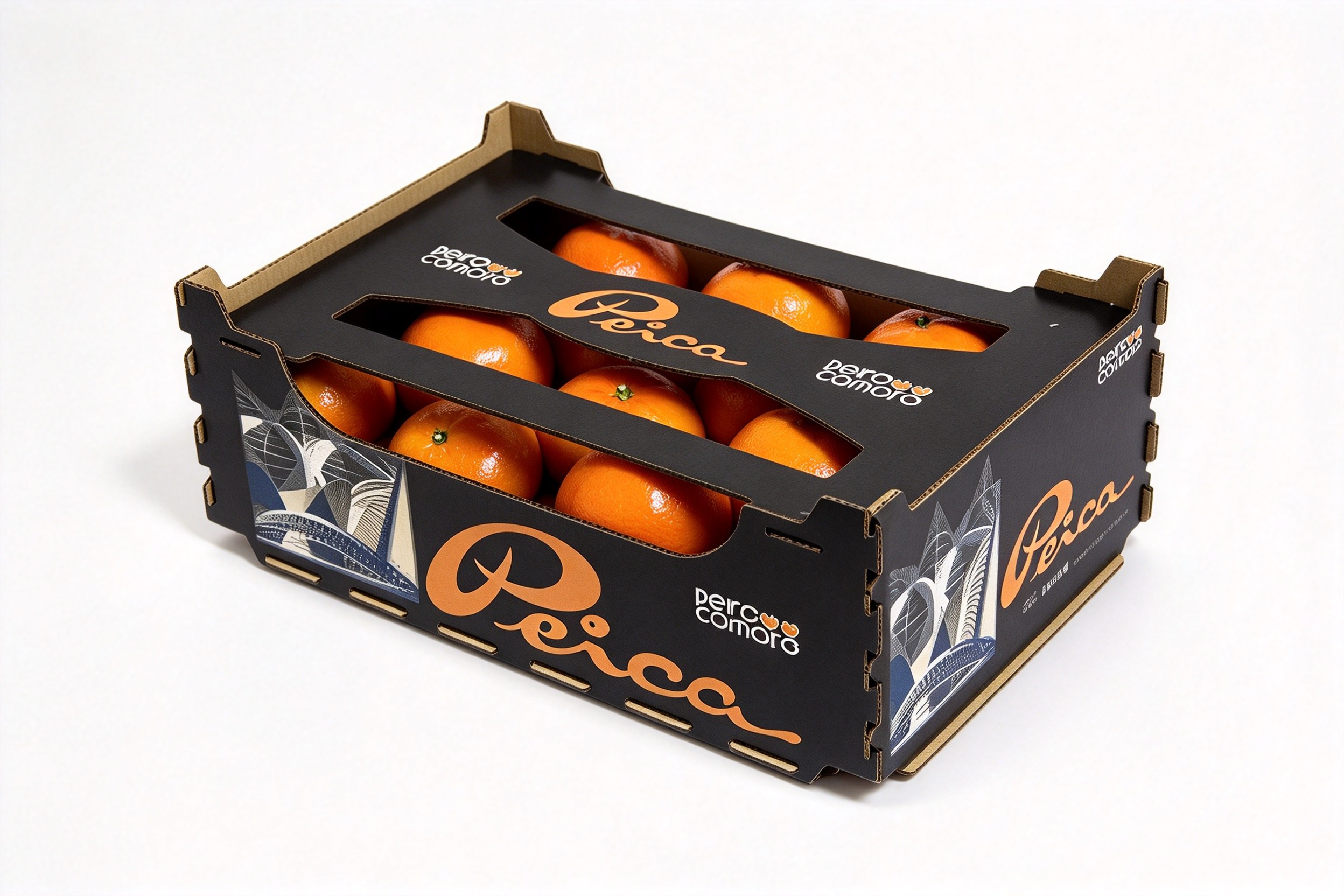 Peica Mandarin Window Display Crate front view