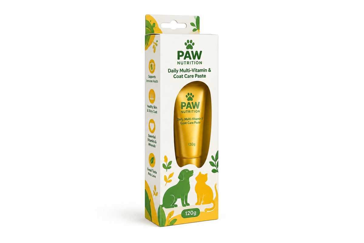 Pet Nutritional Vitamin Paste Euro-Slot Hanging Retail Box packaging product