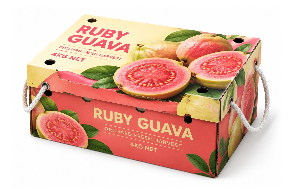 Ruby Pink Guava Telescoping Lid & Base Corrugated Gift Box packaging product