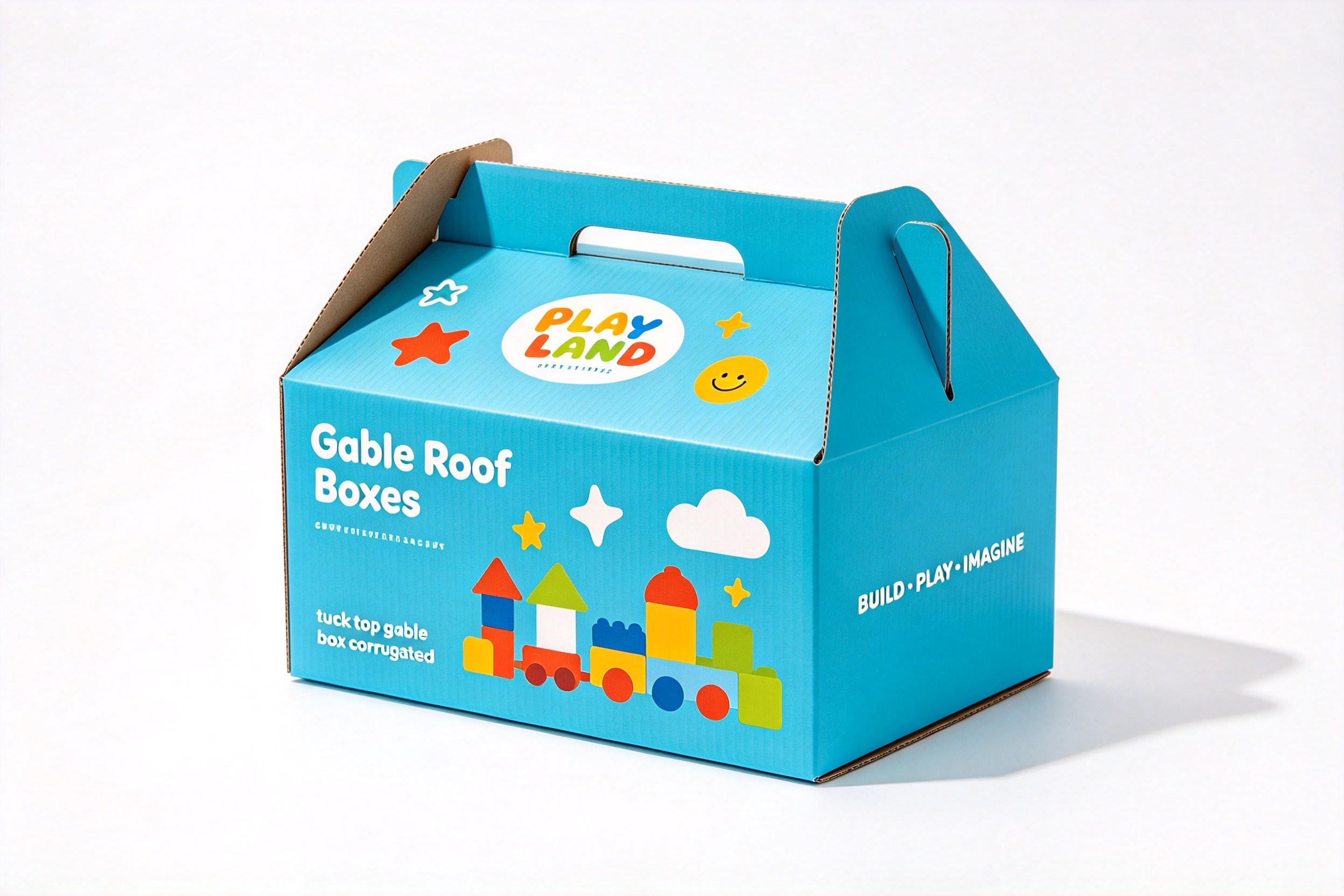 Play Land Kids Gable Roof Toy Box packaging product