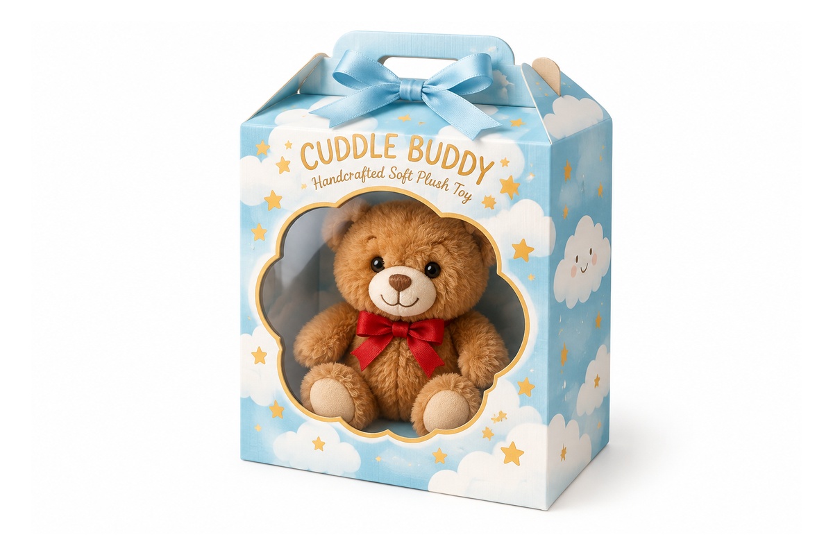 Plush Doll Showcase Window Box packaging product