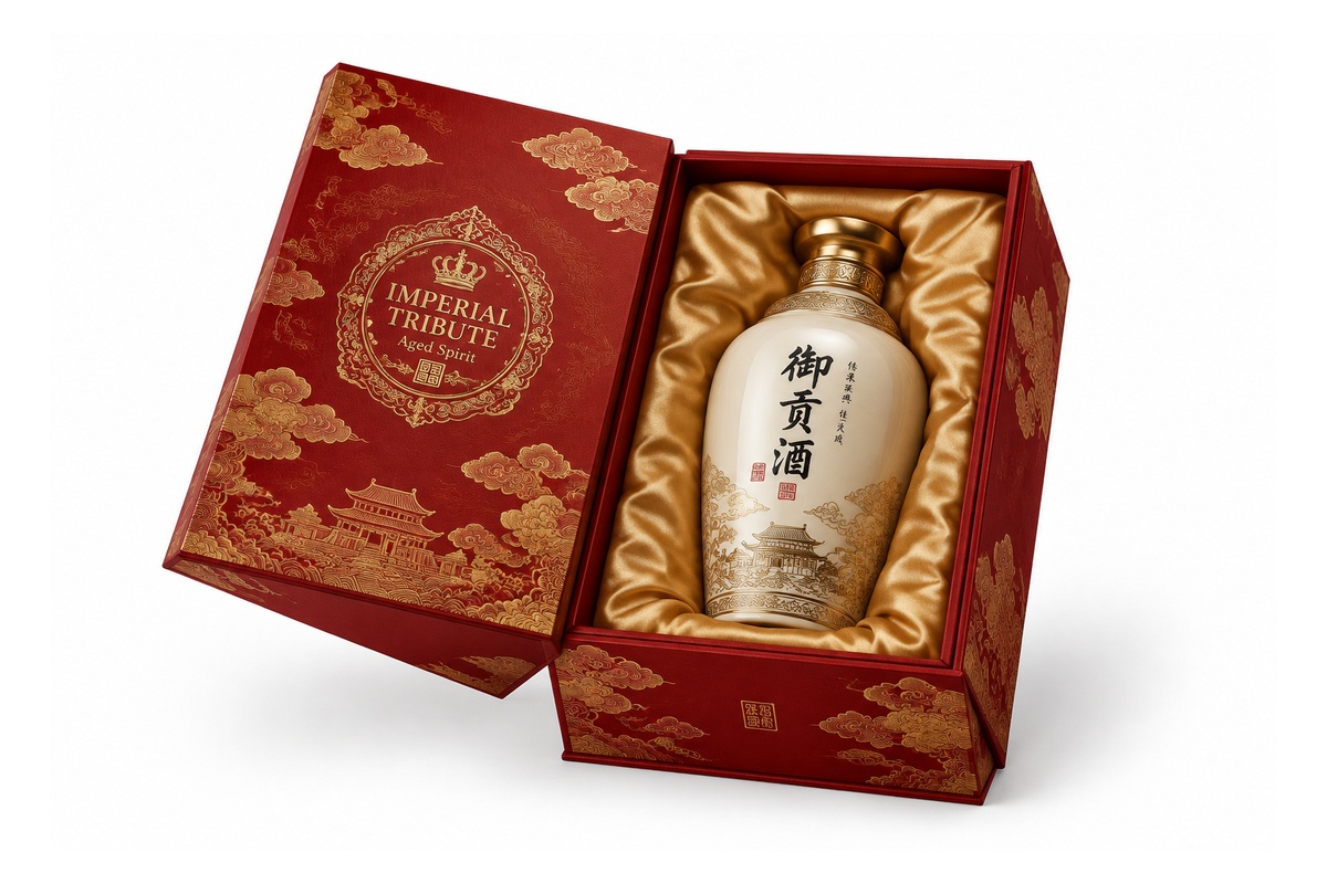 Premium Spirits Cushion Presentation Box front view